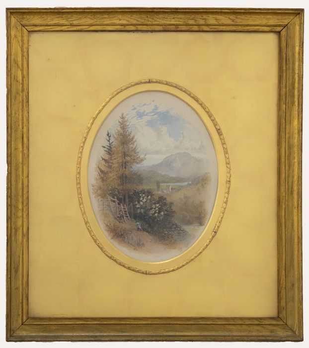 William Hull (1820-1880) - 1974 Watercolour, Collecting Firewood
