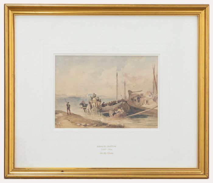 Attrib. Samuel Austin O.W.S. (1796-1834) - Watercolour, On the Rhine