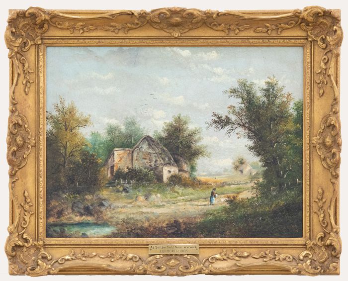 J. Brooker  - 1885 Oil, Snitterfield near Warwick
