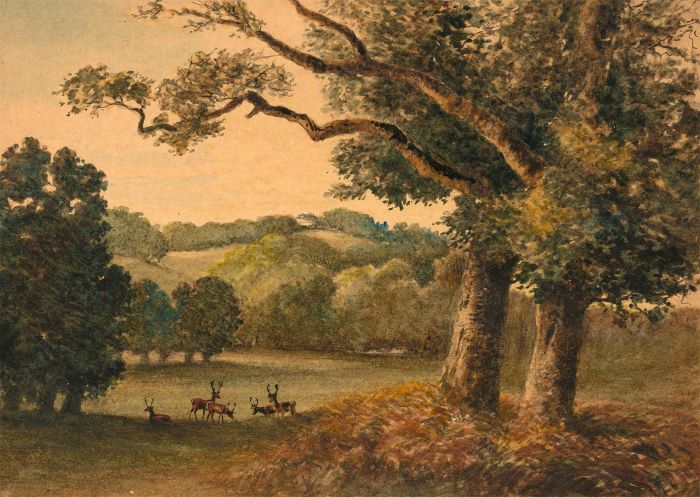 William H. Dyer (fl.1890–1930)- Watercolour, St Leonard's Hill From Windsor Park