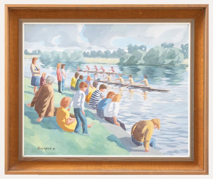Sean Hargadon (b.1951) - 1981 Oil, Regatta on the Shannon
