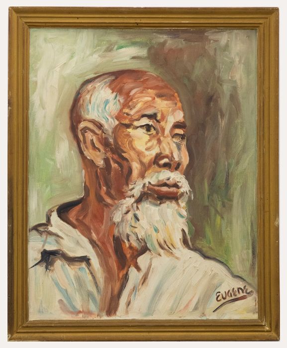 Eugene  - Mid 20th Century Oil, Portrait of a Bearded Gentleman