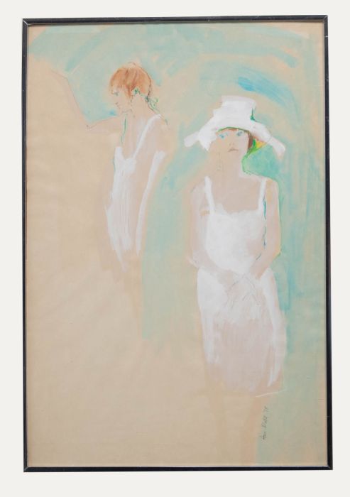 Ann Blake  - 1978 Watercolour, The White Dress