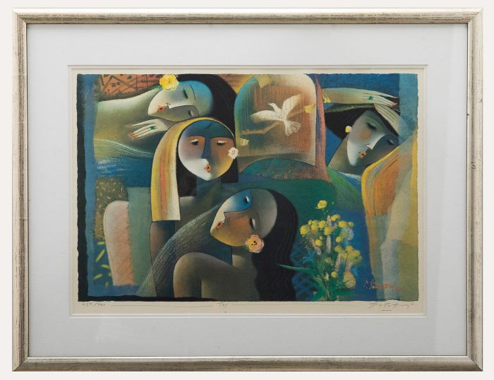 20th Century Lithograph - Joy