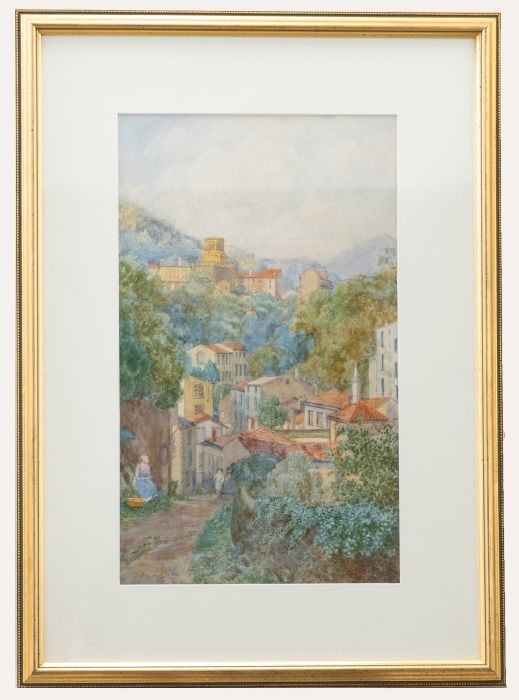 Samuel Henry Baldrey - 1904 Watercolour, View of the Continental Town