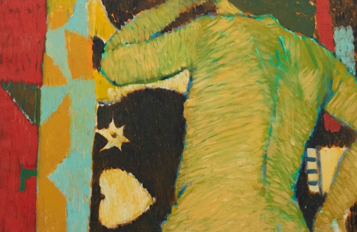 Ewart Johns (1923-2013) - c.1975 Oil, Nude and Mexican Blanket