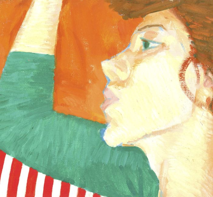 Ewart Johns (1923-2013) - c.1979 Oil, Sketch of Katrina in Profile