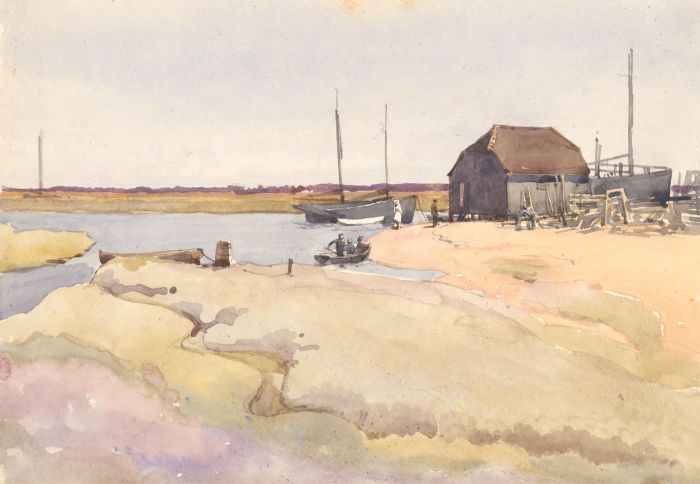 Tom Simpson (1847-1929) - Early 20th Century Watercolour, On the Estuary