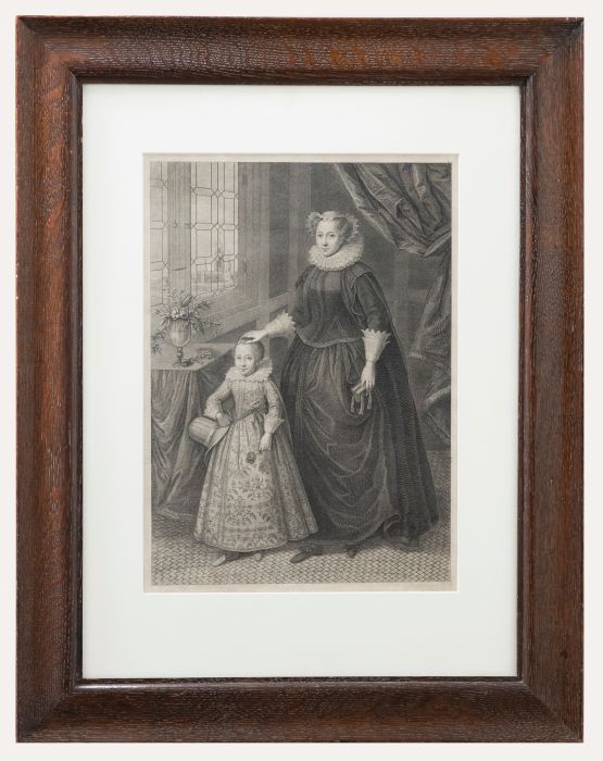 Francesco Bartolozzi RA (1727–1815) - Engraving, Mary Queen of Scots and James I