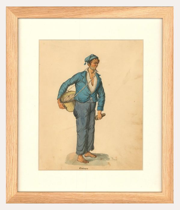 Italian School 19th Century Watercolour - The Street Seller