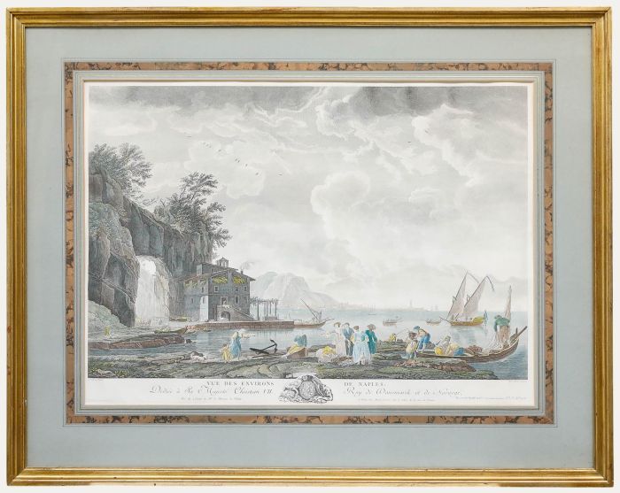 P. Duret after Claude-Joseph Vernet  - 19th Century Engraving, View of Naples