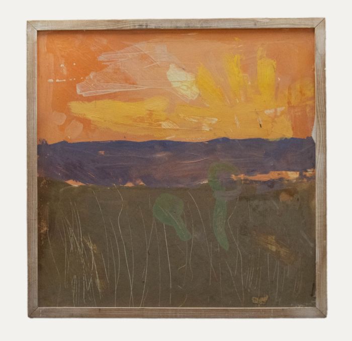 Framed Contemporary Oil - Idyllic Sunset