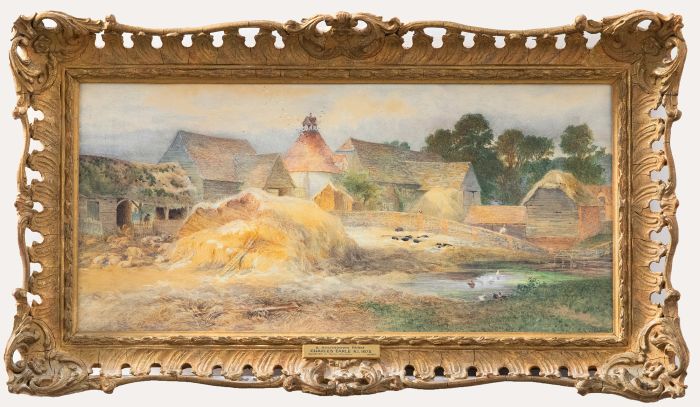 Charles Earle (1832-1893) - 1873 Watercolour, A Southdown Farm