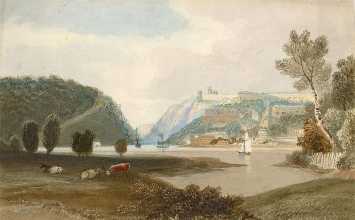 Mid 19th Century Watercolour - A View Towards Clifton, Bristol