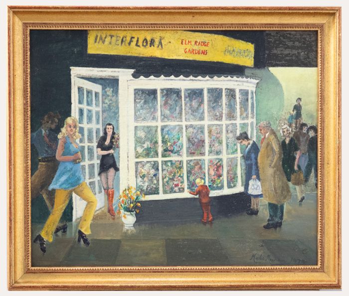 Myles Meehan (1904-1974) - Framed 1973 Oil, Say It With Flowers