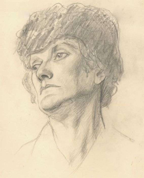 Ernest Proctor (1886-1935) - Graphite Drawing, Portrait of a Woman