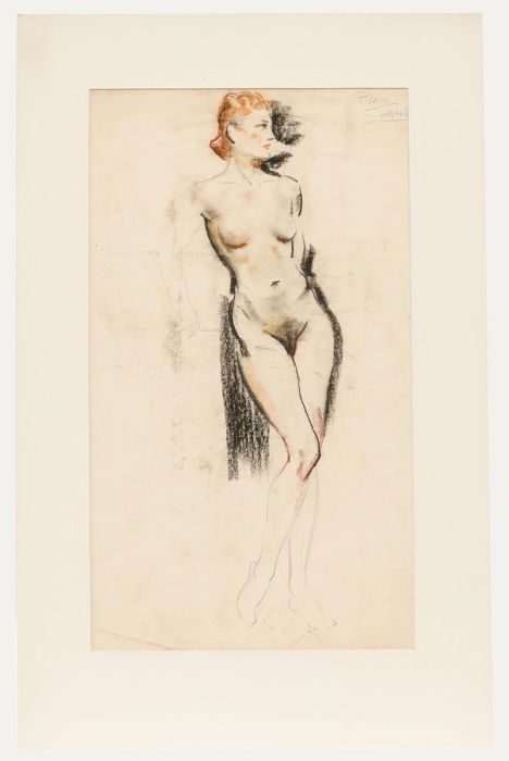 Early 20th Century Pastel - Statuesque Nude