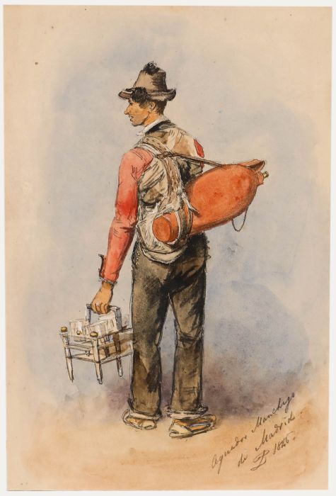1846 Watercolour - Water Carrier, Madrid