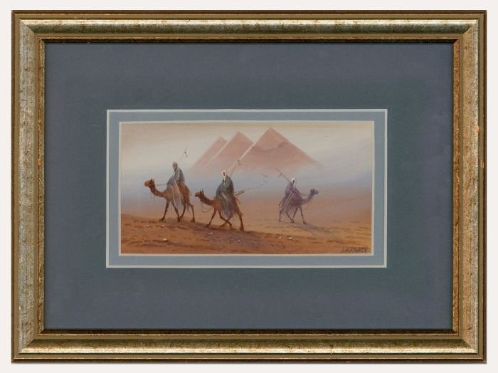 Douglas Houzen Pinder (1886-1949) - Framed Watercolour, Great Pyramid of Giza