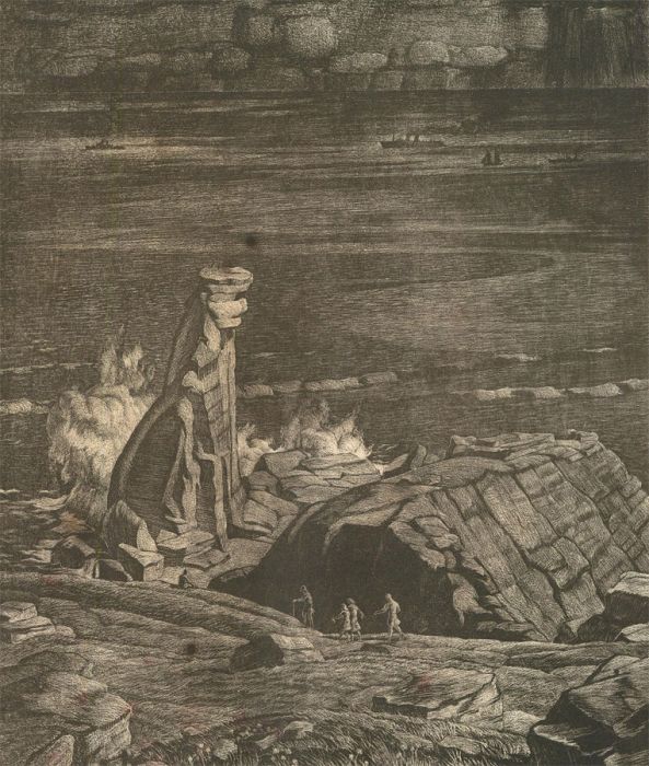Leslie Moffat Ward (1888-1978) - Lithograph, The Guardian of the Lizard