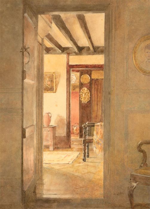 Robert W. Little RWS RSW (1854-1944) - Scottish School Watercolour, The Doorway