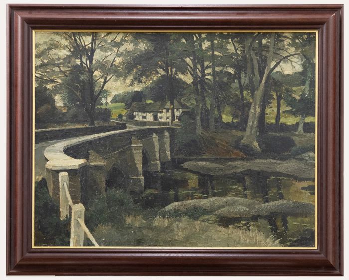 William Harold Stephen Bunce (1920-1995) - 1955 Oil, Tudor House on the Bridge