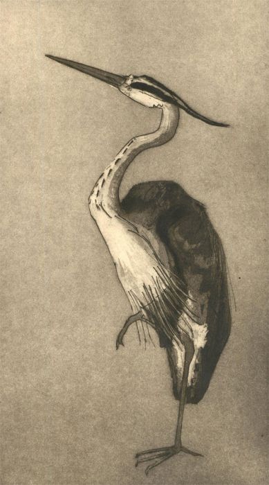 20th Century Etching - The Heron