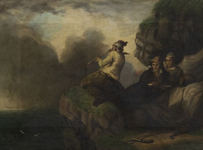 19th Century Oil - Smugglers During a Storm