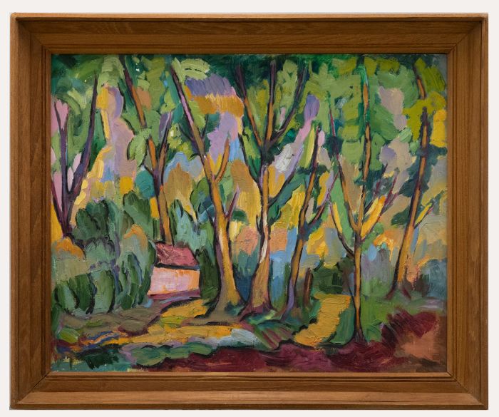 Mid 20th Century Oil - Fauvist Woodland Scene