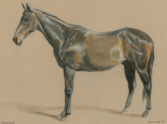Richard Grasby (1934-2015) - 1979 Pastel, Portrait of Gemini
