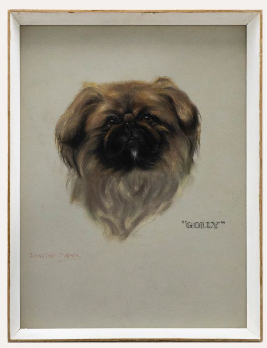 Framed 20th Century Pastel - Portrait of Golly