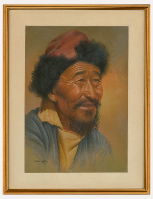 Douglas Goray (1920-1976)  - Framed Mid 20th Century Pastel, Tibetan Man