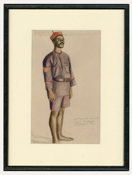 Early 20th Century Watercolour - Portrait of a Court Messenger