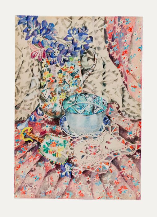 Alison Hill - 1985 Coloured Pencil, Jean's Jug