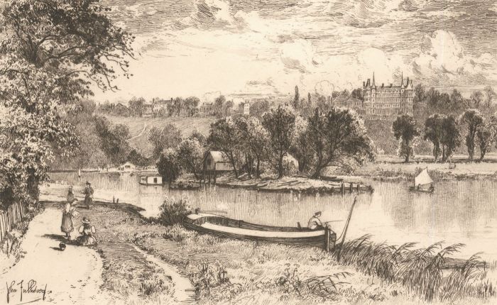 John Fullwood RI RBA (1854-1931) - Early 20th Century Etching, Richmond Hill