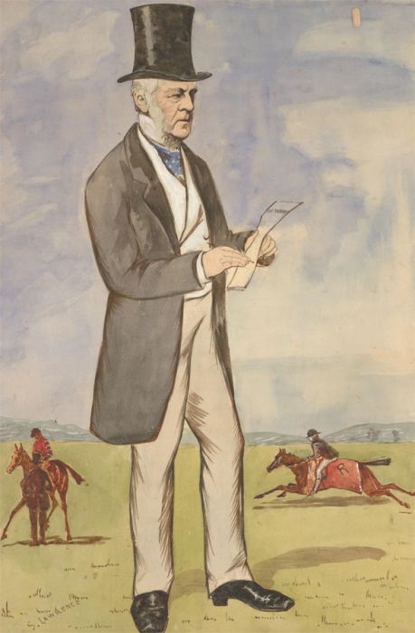 S. Lawrence, Watercolour - Father and Dictator of the Turf