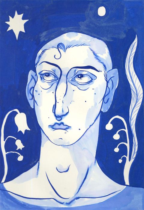 Isabelle Mulvany - 2023 Gouache, Look to the Stars