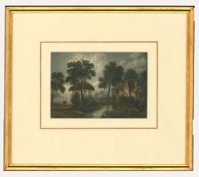Framed English School 19th Century Watercolour - Light of the Moon