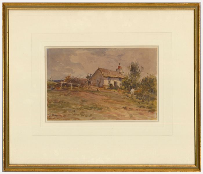 James Aumonier (1832-1911) - Early 20th Century Watercolour, Tending the Garden
