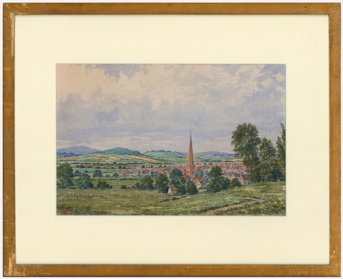 John Weston Gough (1929-2019) - Watercolour, An English Country Town
