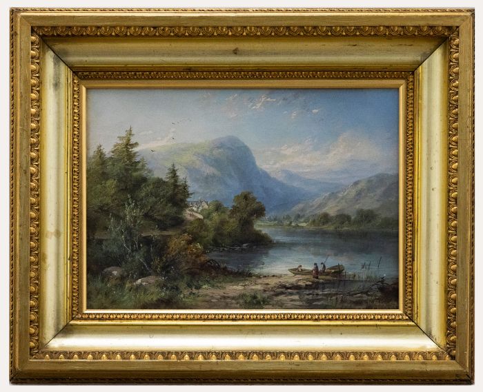 Edward Partridge (exh.1879-1896) - 1870 Oil, Llyn Gwernan