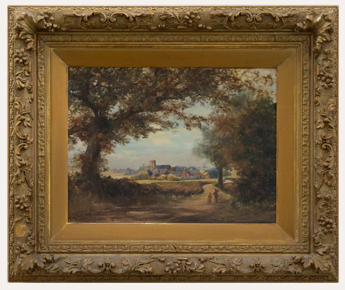 Horace Overton-Jones (1856-1928)   - 1897 Oil, Towards the Village