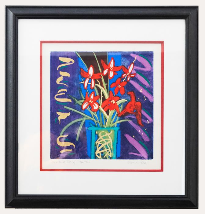 Simon Bull (b.1958) - 20th Century Etching, Orchid
