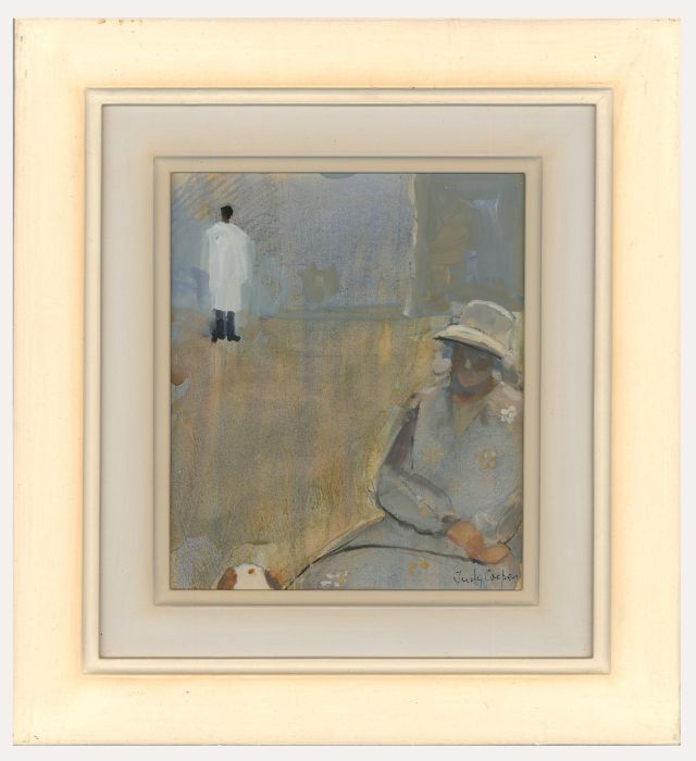 Judy Cooper - Framed Contemporary Watercolour, At The Vets