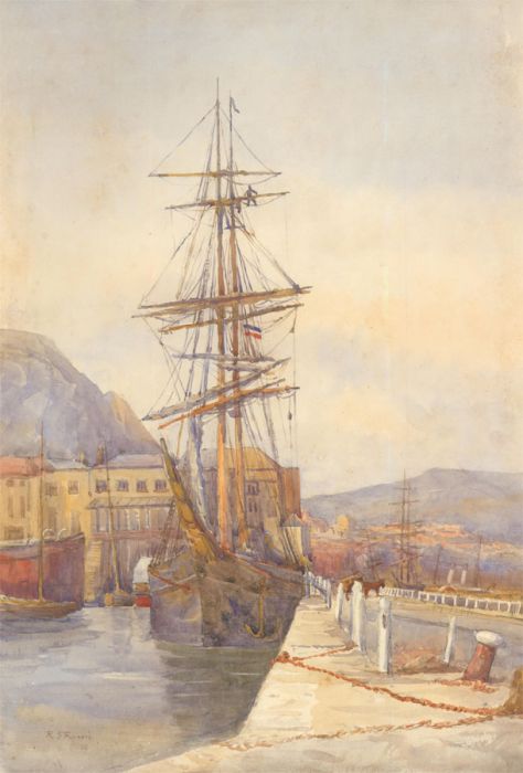 R. S. Rogers  - 1895 Watercolour, The Continental Port