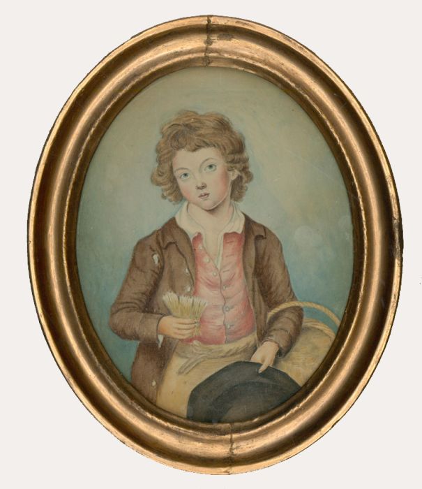 19th Century Watercolour - The Matchstick Seller