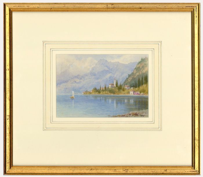 Francis George Coleridge (1838-1923) - Framed Watercolour, Varenna, Lake Como