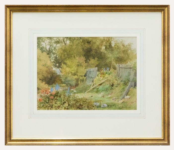 Francis George Coleridge (1838-1923) - Framed Watercolour, The Deserted Garden
