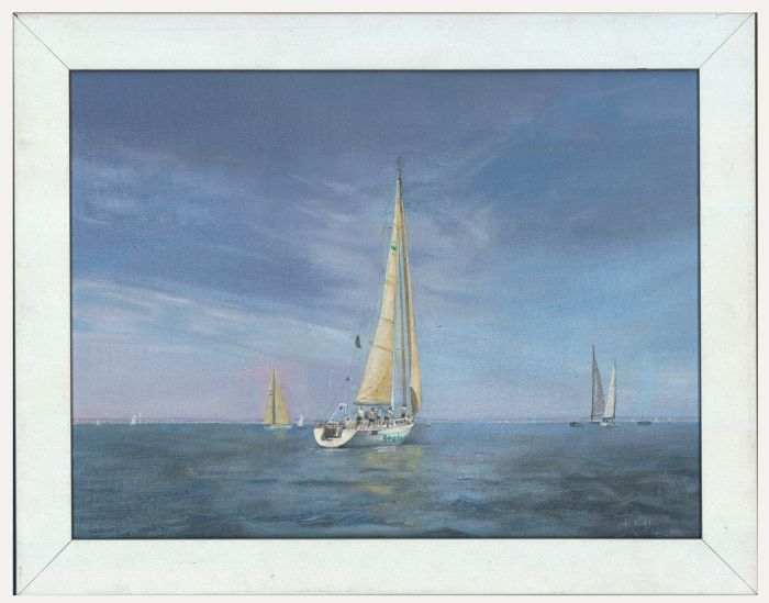 Valarie Reid - Framed Contemporary Oil, The Stelmar
