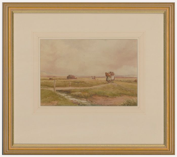 David Cox Snr. OWS (1783-1859) - 1845 Watercolour, The Harvesters Return